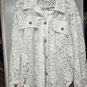 Lace shacket